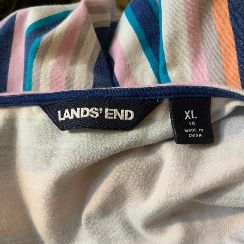 Land’s End women’s scoop neck striped dress with pockets size XL - Picture 3 of 3